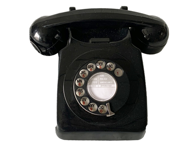 Black Bakelite Telephone Props, Prop Hire
