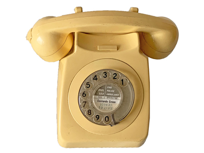 Cream Telephone Props, Prop Hire