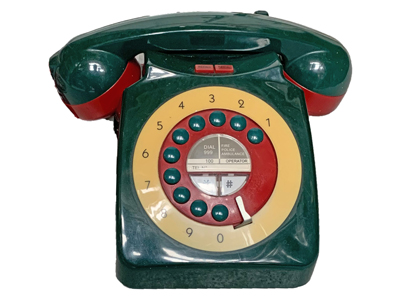 Green Telephone Props, Prop Hire
