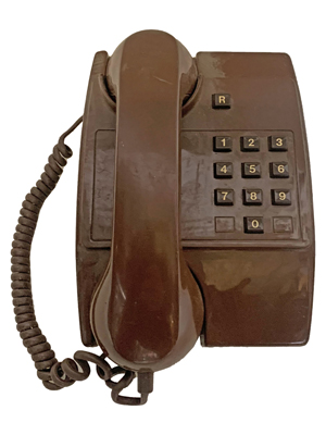 Brown Push Button Telephone Props, Prop Hire