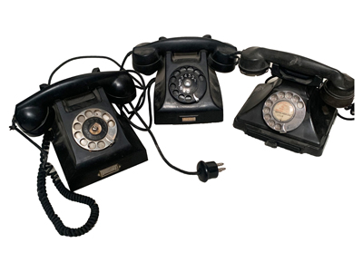 Black Bakelite Telephone Props, Prop Hire