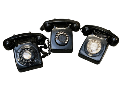 Black Rotary Dial Telephones Props, Prop Hire