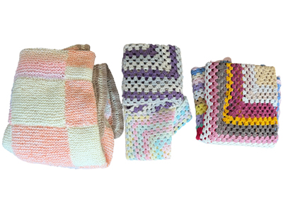 Crochet Blankets and Baby Blankets Props, Prop Hire