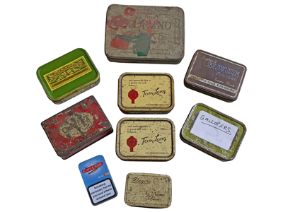 Retro Tobacco Advertising Tins Props, Prop Hire