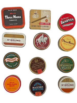 Tobacco Tins Props, Prop Hire