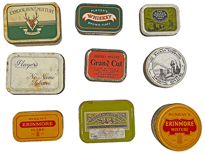 Tobacco Tins Props, Prop Hire
