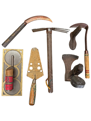 Vintage Tools Trowels Props, Prop Hire