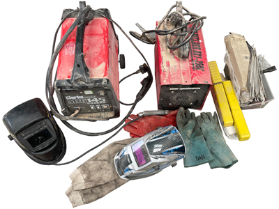 Welder Mask Gloves Machines Props, Prop Hire