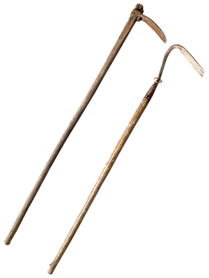 Ancient World Farmer Tool Hoes Props, Prop Hire