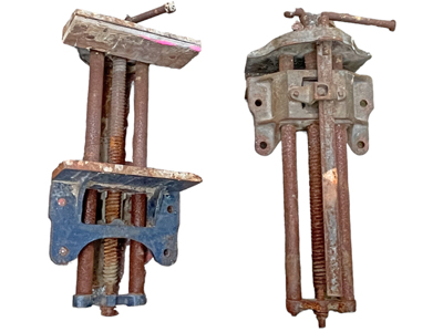 Industrial Workshop Large Bench Vices Props, Prop Hire