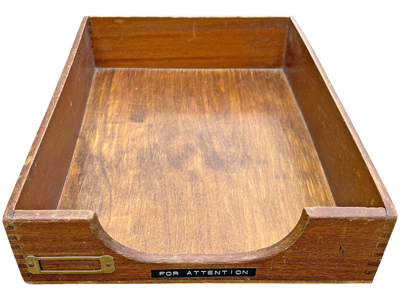 Fine Retro Wooden Office Letter Document Filing Trays(variations) Props, Prop Hire