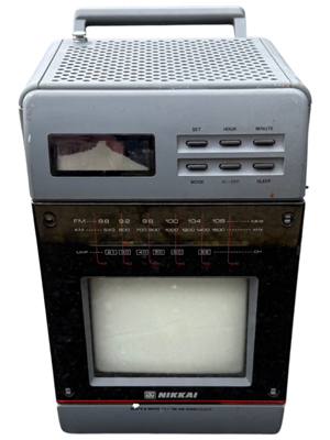 Retro Nikkai Mini Portable Television Radio Props, Prop Hire