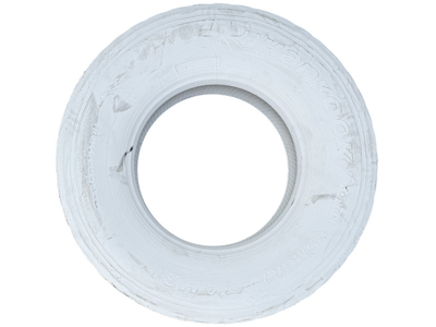 Massive White Tractor Tyre Props, Prop Hire