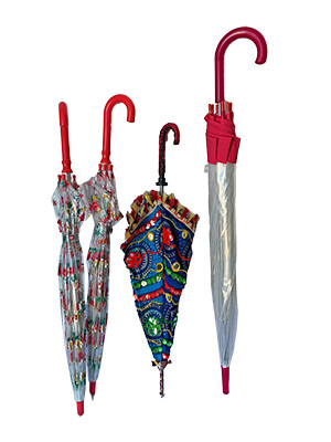 Patterned Umbrellas Props, Prop Hire
