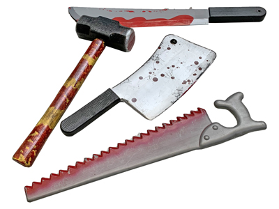 Bloodied Weapons Props, Prop Hire