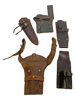Leather Sword and Bayonet Scabbards Props, Prop Hire