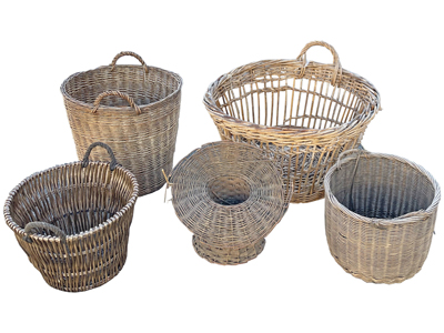 Large Wicker Pannier Baskets Props, Prop Hire