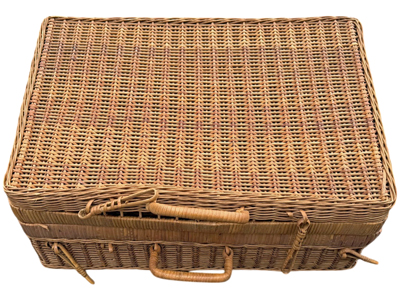 Vintage Wicker Hand Basket Hamper Props, Prop Hire