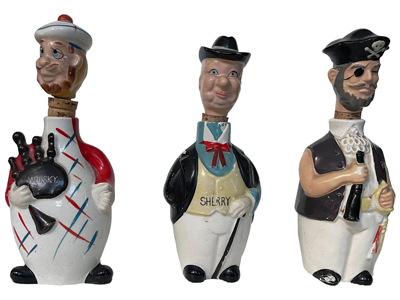 Character Decanters Props, Prop Hire