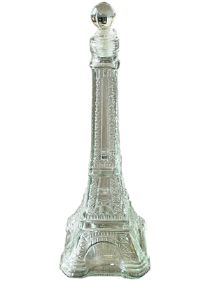 Eiffel Tower Glass Decanter Props, Prop Hire