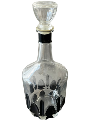 Decanter With Black Detail Props, Prop Hire